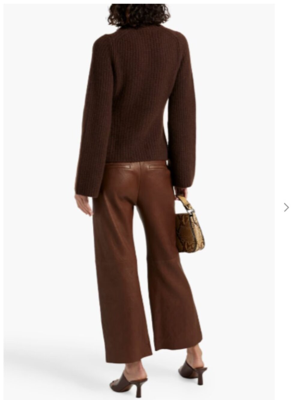 LOULOU STUDIO Rasa 100% Cashmere Cardigan XS, Chocolate - Picture 6 of 8
